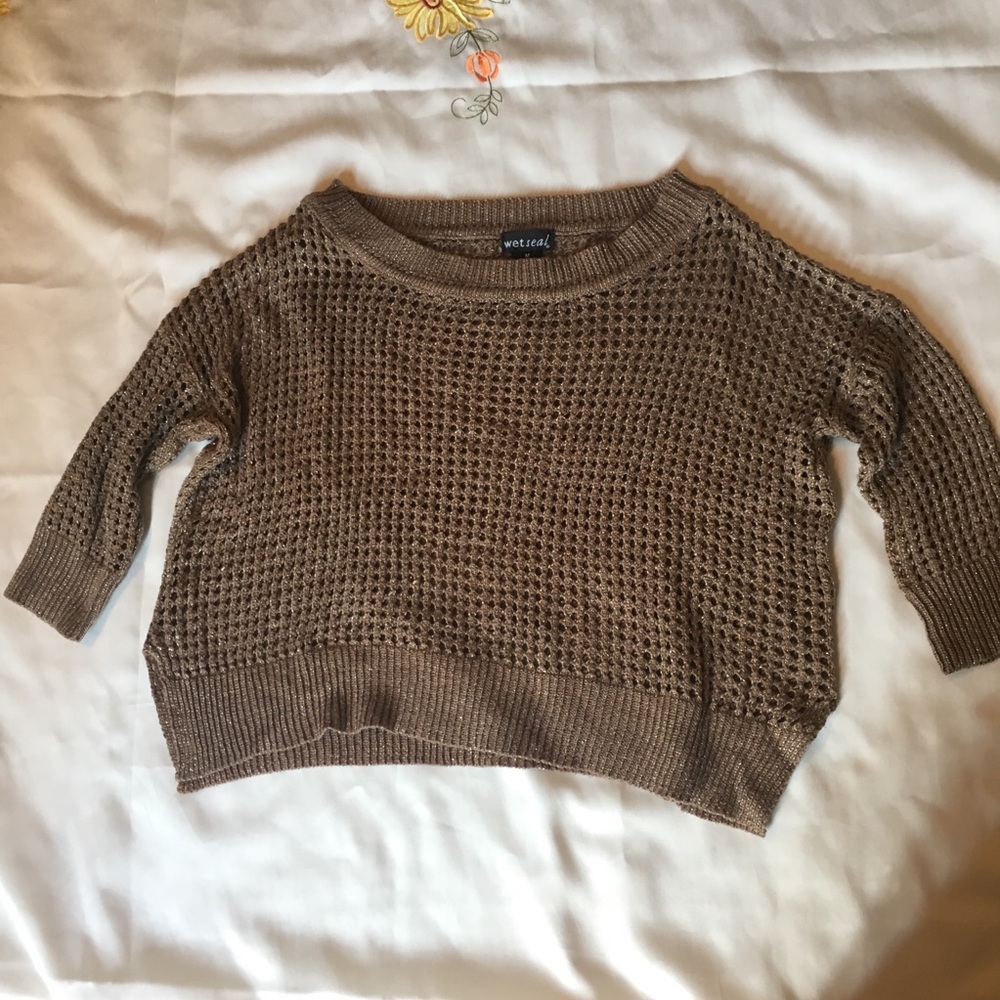 Brown Cropped Sweater